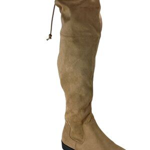 Amputee Allegra K Round Toe Chunky Heel Suede Boot Single Right Boot Only Sz. 7-